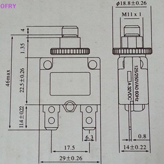 Of สวิตช์เบรกเกอร์ ป้องกันไฟโหลดเกิน 3A 4A 5A 6A 8A 10A 15A 20A 30A RY