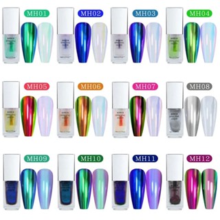 ( Mirror Effect Liquid ) Misscheering ผงกระจกแบบน้ำ New 5ml Mirror Effect Liquid Powder Nail Polish Varnish Manicure ...