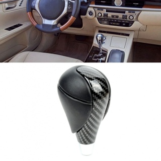 ⚡READYSTOCK⚡Gear Shift Knob ABS+PU Leather Automatic Black Leather Carbon Fiber Durable