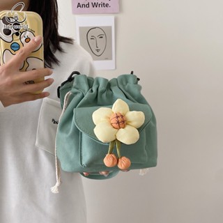 Bag World ผู้หญิงใหม่ผ้าใบกระเป๋าสะพาย Bopp กระเป๋าสะพายขนาดเล็ก Drawstring