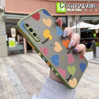 เคสโทรศัพท์มือถือ ซิลิโคน ขอบสี่เหลี่ยม กันกระแทก ลายการ์ตูนหัวใจ สีสันสดใส สําหรับ Huawei Y9s