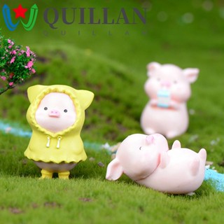 Quillan ฟิกเกอร์หมูมอสไมโคร DIY สําหรับตกแต่งบ้าน สวน