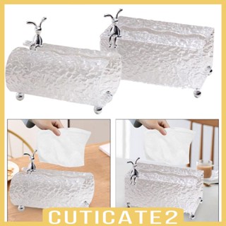 [Cuticate2] กล่องทิชชู่อะคริลิค ทรงสี่เหลี่ยมผืนผ้า สําหรับห้องนั่งเล่น ห้องครัว