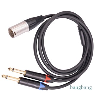 Bang TRS สายเคเบิลเชื่อมต่อสัญญาณ 1 4 นิ้ว เป็น XLR XLR 3-Pin ตัวผู้ เป็นตัวผู้คู่ 6 35 มม. TRS