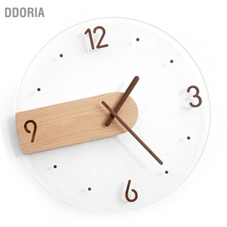 DDORIA นาฬิกาแขวนนวัตกรรม Minimalist ป้องกัน Ticking Sweep Movement Modern Nordic Wall Clock สำหรับห้องนั่งเล่นห้องนอน