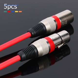 [ElectronicMall01.th] สายเคเบิ้ลเสียง XLR 3Pin ตัวผู้ เป็นตัวเมีย สําหรับไมโครโฟน 5 ชิ้น