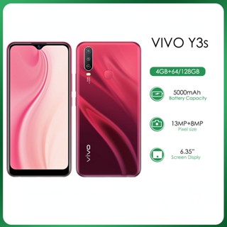 ของแท้ สมาร์ทโฟน VIVO Y3s Dual Sim 4GB RAM+64/128GB Octa-core 13MP 6.35 นิ้ว 5000mAh Android 9.0 FM สแกนลายนิ้วมือ