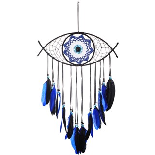 Wall Wedding Living Room Gift Stylish Festival Exquisite Blessing Hanging Ornaments Evil Eye Blue Feather Dream Catcher