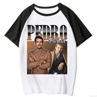 เสื้อยืด พิมพ์ลายการ์ตูน Pedro Pascal Y2K สไตล์ญี่ปุ่น สําหรับผู้หญิง