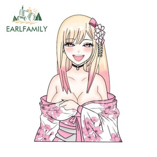 Earlfamily สติกเกอร์ ลายการ์ตูนอนิเมะ Waifu My Dress Up Darling สีบลอนด์ ขนาด 13 ซม. x 9.0 ซม. สําหรับติดตกแต่งรถยนต์ แล็ปท็อป รถเข็น