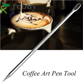 REBUY Fancy Coffee Stick High Quality Art Pen Coffee Tools Coffeeware Barista Tamper Needle Espresso Latte Stencils Coffee Decorating/Multicolor