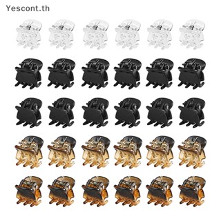 Yescont กิ๊บติดผม พลาสติกใส ขนาดเล็ก 1.0 1.5 ซม. สีดํา น้ําตาล สําหรับผู้หญิง 10 ชิ้น ต่อล็อต