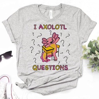 เสื้อยืด พิมพ์ลายอนิเมะ Axolotl 2000s สไตล์ญี่ปุ่น ฮาราจูกุ แฟชั่นฤดูร้อน สําหรับผู้หญิง