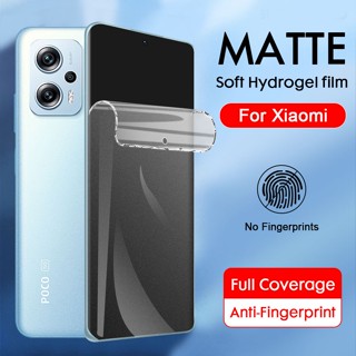 เต็มจอแบบด้านฟิล์มไฮโดรเจล Matte hydrogel Film ด้าน สำหรับ Xiaomi Mi 12 Pro + 11 12T 11T 10T 9T Poco F2 X3 GT X4 F3 F4 M5 M5S M3 M4 Pro C40 Redmi Note 12 Pro + 11 11s 10 10s 9 9s 8 7 Pro ฟิล์มไฮโดรเจล กันรอย กันลื่น