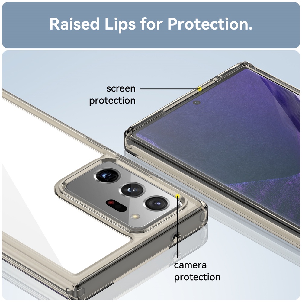 เคสโทรศัพท์มือถือ PC TPU แบบใส กันกระแทก สําหรับ Samsung Galaxy Note 20 Ultra Note 10 Plus 10+ 5G - รูปที่ 4
