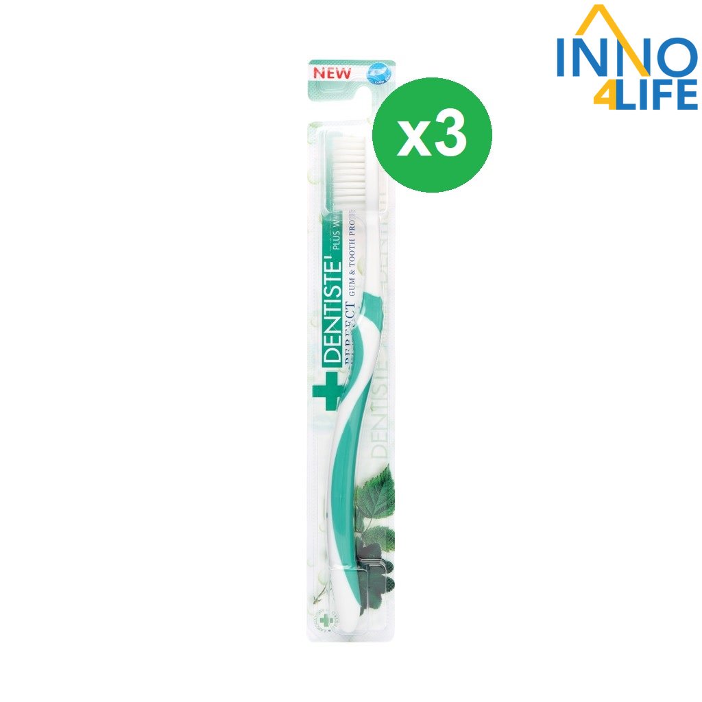 (แพ็ค 3) คละสี Dentiste' Italy Tooth Brush Big-Blis แปรงสีฟัน [inno4life]