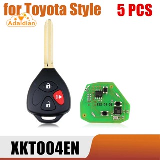 Xhorse XKTO04EN รีโมตกุญแจ 3 ปุ่ม สําหรับ Toyota Style VVDI Key Tool 5 ชิ้น ต่อล็อต