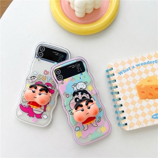 เคสมือถือ ลายไดโนเสาร์น่ารัก สีชมพู พร้อมป็อบอัพ สําหรับ Samsung Galaxy Z Flip4 3 5G Samsung Galaxy Z