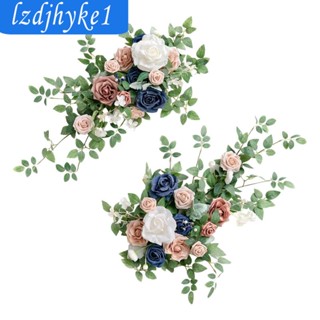 [Lzdjhyke1] ซุ้มดอกไม้ประดิษฐ์ สําหรับตกแต่งผนัง งานแต่งงาน 2 ชิ้น