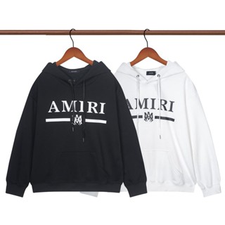 ใหม่ เสื้อโค้ทลําลอง มีฮู้ด พิมพ์ลายตัวอักษร โลโก้ amiri แฟชั่นสําหรับผู้ชาย และผู้หญิง 2023