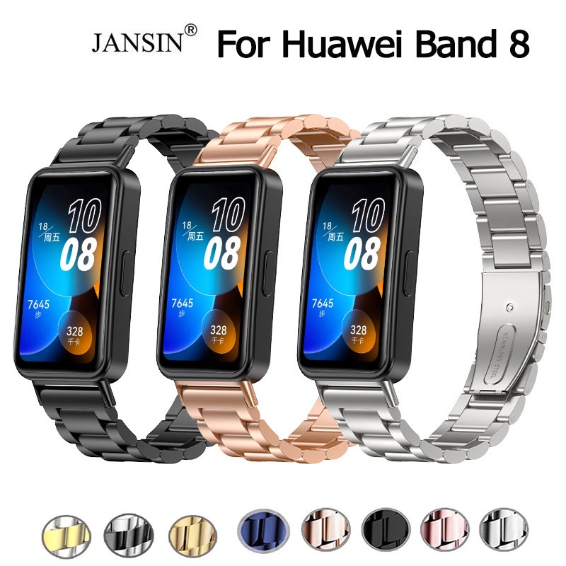 สาย huawei band 8 สายนาฬิกาข้อมือ สแตนเลส สำหรับ สำหรับ Huawei Band 8 สมาร์ทวอทช์  Smart Band