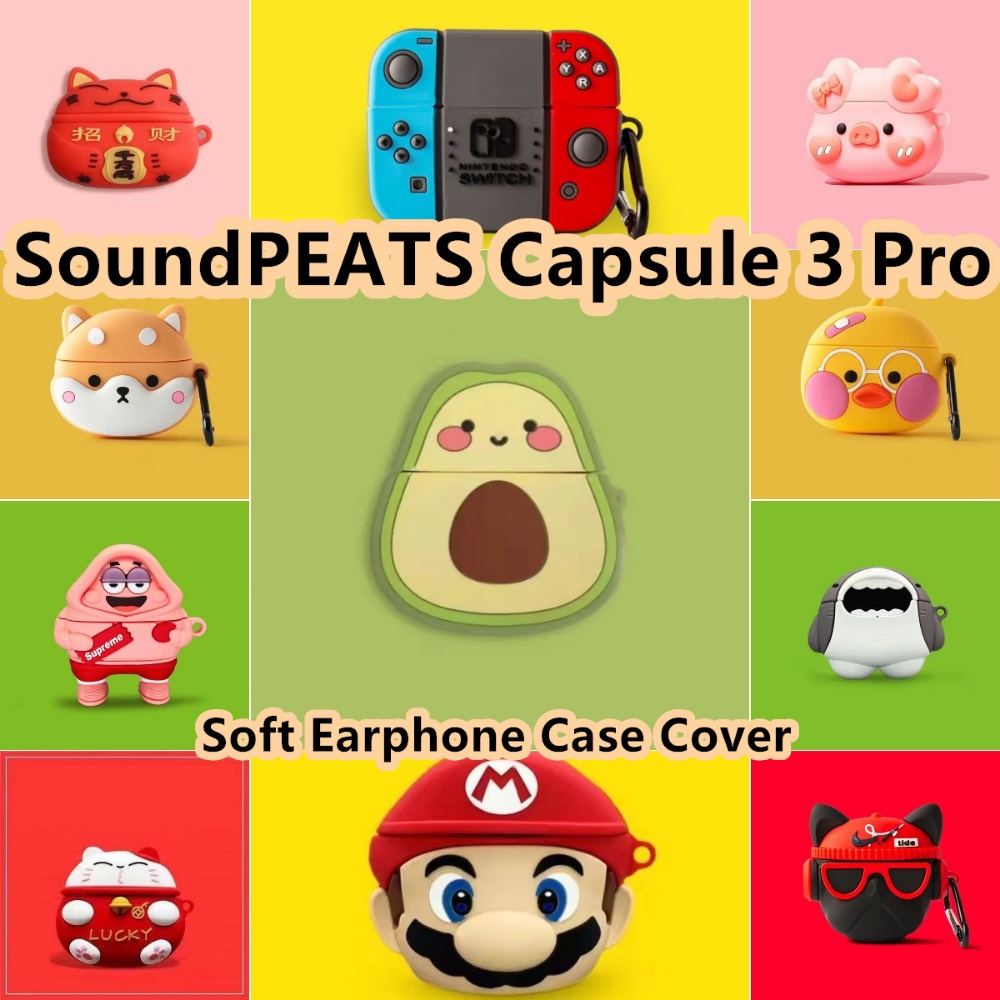 สต็อกพร้อม! สําหรับ Soundpeats Capsule 3 Pro กรณีอะนิเมะการ์ตูนจัดแต่งทรงผมสําหรับ Soundpeats Capsule 3 Pro ปลอกหูฟังแบบนุ่มฝาครอบ