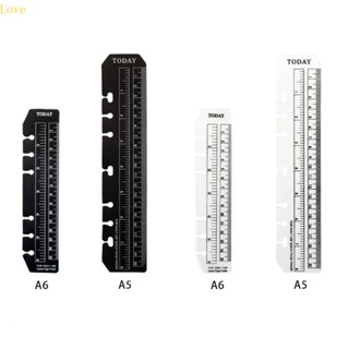 Love ไม้บรรทัด 6 รู อุปกรณ์เสริม สําหรับสมุดโน้ตบุ๊ก แพลนเนอร์ A5 A6