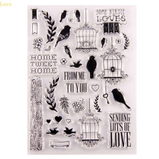 Love Home แสตมป์ซิลิโคนใส ลายนูน สําหรับตกแต่งสมุดอัลบั้ม DIY