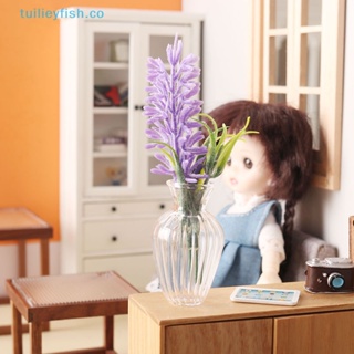 Tuilieyfish โมเดลแจกันดอกลาเวนเดอร์จิ๋ว 1:12 สําหรับตกแต่งบ้านตุ๊กตา สวน