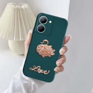 เคสโทรศัพท์มือถือ ซิลิโคนนิ่ม คริสตัล ลายหงส์ หรูหรา สําหรับ Vivo Y36 5G 4G Y36 2023