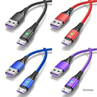 Iwo สายชาร์จ USB 5A ไฟ LED สีเขียว ชาร์จเร็ว สําหรับโทรศัพท์มือถือ