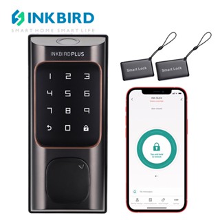 Inkbird 5 in 1 อุปกรณ์ล็อคประตูอัจฉริยะ ระบบดิจิทัล บลูทูธ สแกนลายนิ้วมือ พร้อมปุ่มกดล็อกอัจฉริยะ ป้องกันการแอบมอง พร้อมรหัสผ่าน