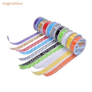 Magicalhour^^ ใหม่ ม้วนเทปกระดาษวาชิ แต่งลูกไม้ สําหรับตกแต่ง DIY