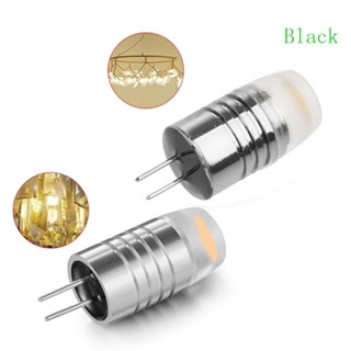 Black ฐานหลอดไฟ LED G4 1 5W อะลูมิเนียม ขนาดเล็ก แบบเปลี่ยน สําหรับโคมไฟระย้า DC 12V COB 1 ชิ้น