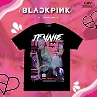 เสื้อยืดพิมพ์ลายแฟชั่น 【ผ้าฝ้ายแท้】ผ้าฝ้าย 100%เสื้อเชิ้ต Blackpink | ชุด Blackpink | เจนนี่ | Jisoo | ลิซ่า | กุหลาบ |