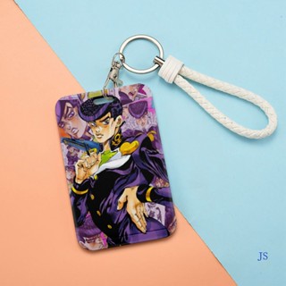 กระเป๋าใส่บัตรอาหาร บัตรเครดิต แบบพกพา ลายการ์ตูน Js JOJOs Bizarre Adventure Robert แบบสร้างสรรค์