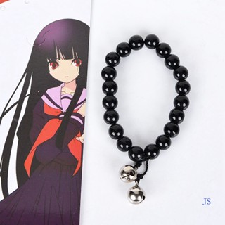 สร้อยข้อมือ ประดับลูกปัด สีดํา ลายการ์ตูนอนิเมะ Js Hell Girl Yan Moai