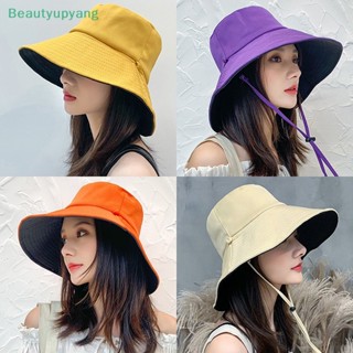 [Beautyupyang] หมวกบังแดดลําลอง อเนกประสงค์ สองด้าน สีพื้น สําหรับผู้หญิง