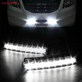 [Smileofen] ใหม่ ชุดไฟตัดหมอกกลางวัน LED 12V 6 ดวง DRL สําหรับรถยนต์ 2 ชิ้น