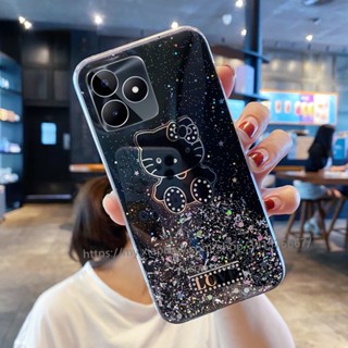 เคสโทรศัพท์มือถือ แบบนิ่ม ลายการ์ตูนคิตตี้ ประดับกลิตเตอร์ สําหรับ Realme C53 NFC 2023 เคส Phone Case