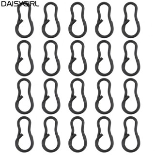 【DAISY Fishing】Snap Clips 25pcs/lot Black Swivel Hook Snap Fishing Tackle Gear Accessories