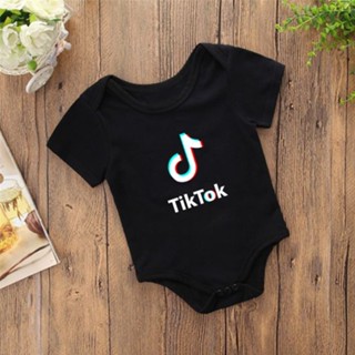 ชุดรอมเปอร์ ธีมสื่อสังคมออนไลน์ Onesie Tiktok Shopee Youtube สําหรับเด็กทารก T0DI