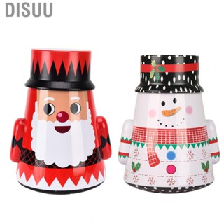 Disuu Christmas Candy Iron Storage Can  Dustproof Roly Poly Design Box for Wedding Birthday