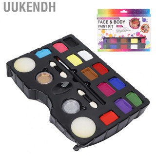 Uukendh 12 Colors Makeup Painting Pigment Children Body Paint 2 Glitter