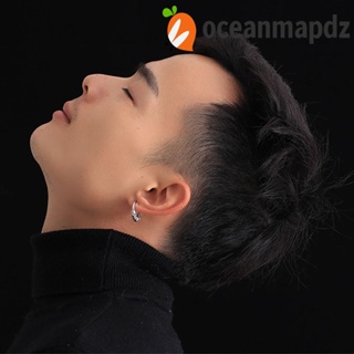 OCEANMAPDZ ต่างหูสแตนเลส รูปมังกร สไตล์เกาหลี ฮิปฮอป สําหรับผู้ชาย และผู้หญิง