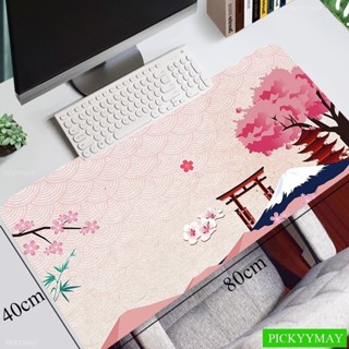 Pink Cherry Blossoms แผ่นรองเมาส์ ขนาดใหญ่ 80x30 ซม. XL สําหรับเล่นเกมคอมพิวเตอร์