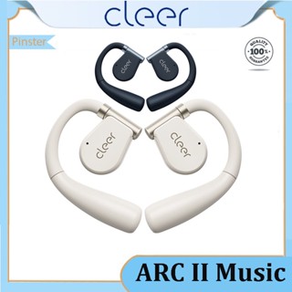 Cleer ARC II ชุดหูฟังบลูทูธไร้สาย IPX5 ตะขอเกี่ยวหู หมุนได้ พร้อมสวิตช์หลายอุปกรณ์ สีฟ้า และสีขาว