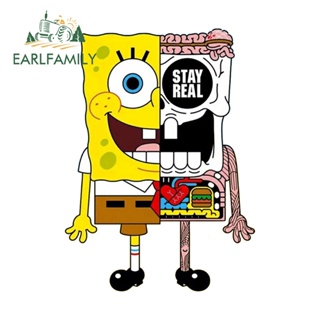 Earlfamily สติกเกอร์ไวนิล ลาย Spongebob Robots ขนาด 13 ซม. x 9.4 ซม. สําหรับติดตกแต่งรถยนต์ หมวกกันน็อค แล็ปท็อป