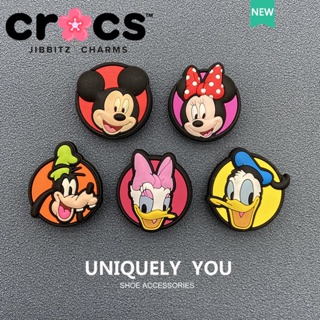 Jibbitz crocs charms หัวเข็มขัด ลายการ์ตูนดิสนีย์ มิกกี้ โดนัลด์ดั๊ก สําหรับตกแต่งรองเท้า