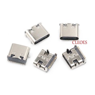 CLEOES ตัวเชื่อมต่อ Type-C 16pin สําหรับปลั๊กชาร์จโทรศัพท์มือถือ SMD USB-3.1 Female